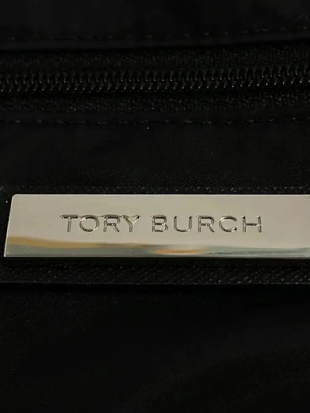 TORY BURCH Black Nylon Leather Shoulder Bag